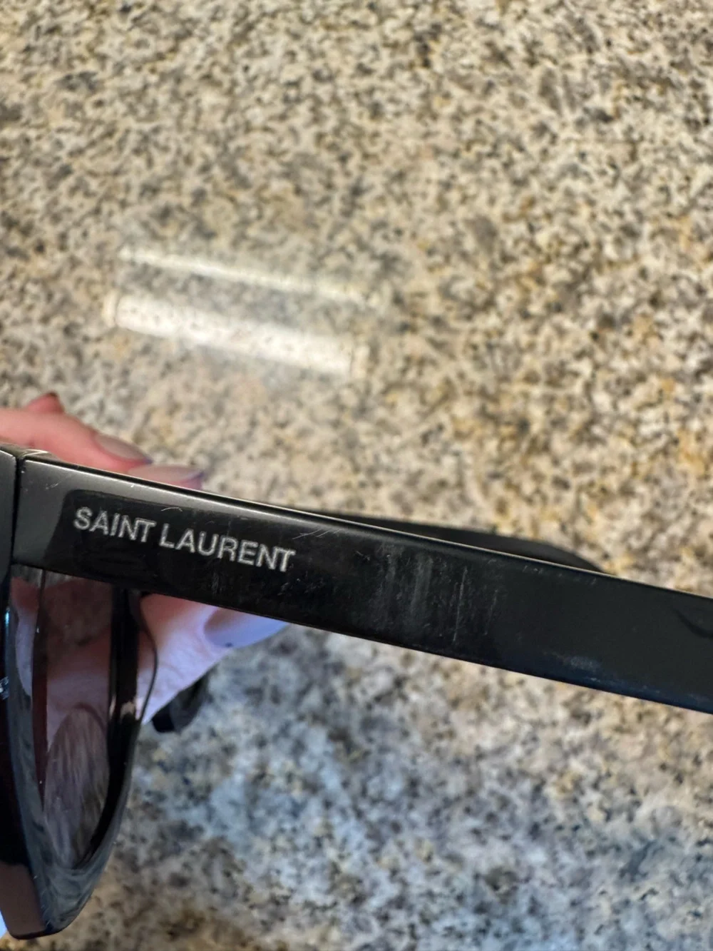 Saint Laurent SL 214 Kate Cat Eye Sunglasses Black Oversized Italy YSL